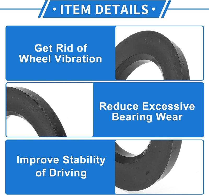 VekAuto 93.1mm to 57.1mm Car Wheel Hub Centric Rings Black Polycarbonate Wheels Center Shaft Shock Absorbing Hubrings 4 Pcs - Image 4